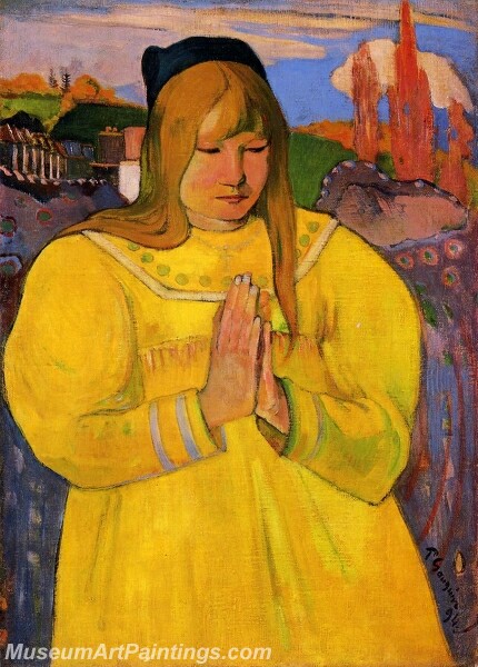 Breton Woman in Prayer Painting