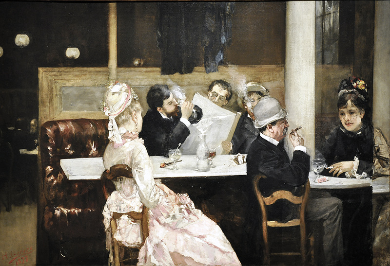 Cafe Scene in Paris by Henri Gervex