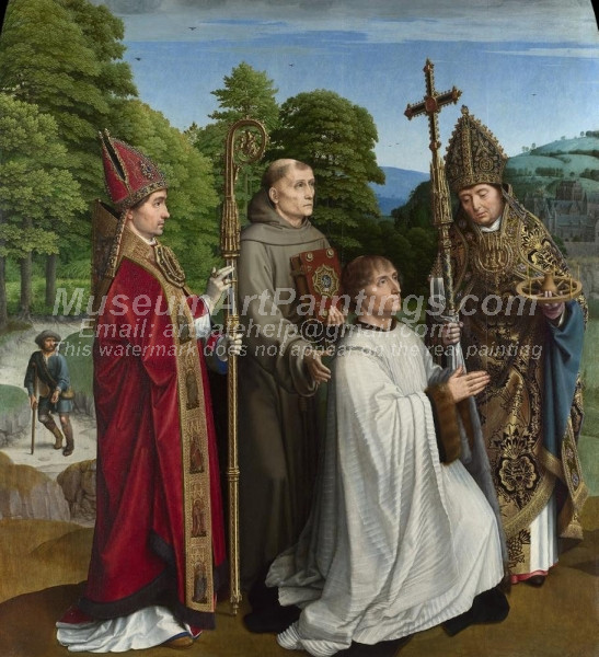 Canon Bernardin de Salviati and Saints by Gheeraert David