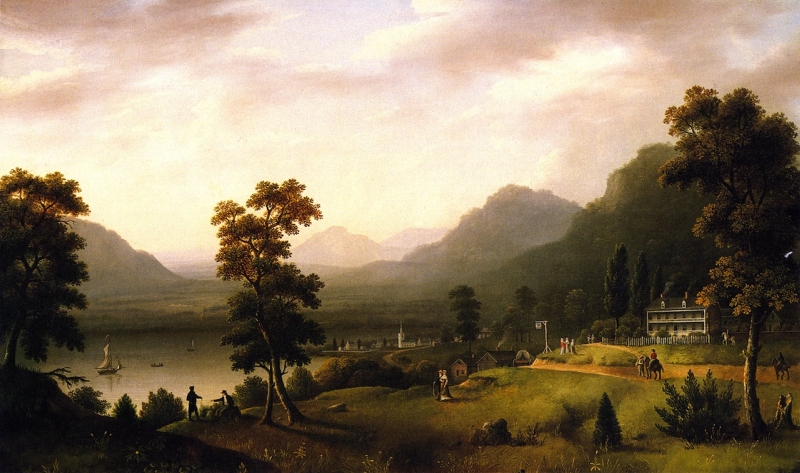 Carters Tavern at the Head of Lake George Francis Guy