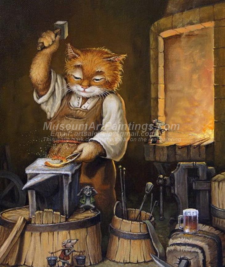 Cat Oil Paintings 010