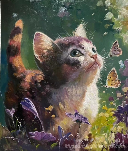 Cat Paintings Cat Portrait Painting CP1
