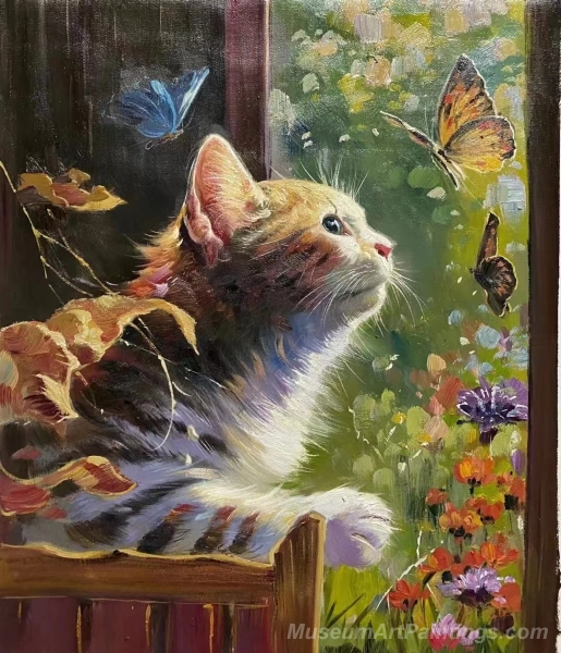 Cat Paintings Cat Portrait Painting CP4