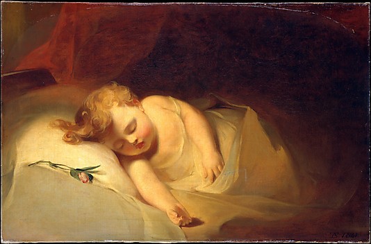 Children Oil Paintings Child Asleep by Thomas Sully