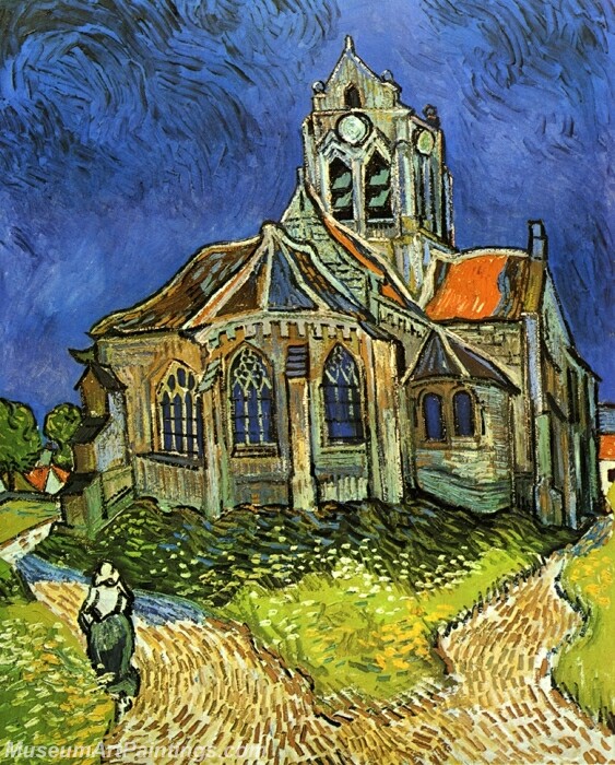 Church at Auvers (also known as The Church at Auvers) Painting