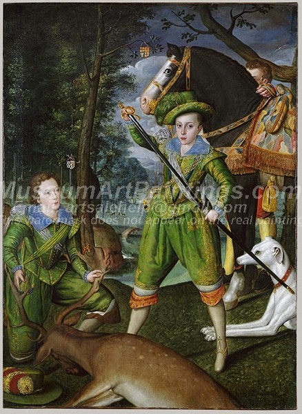 Classical Paintings Henry Frederick Prince of Wales and Sir John Harington
