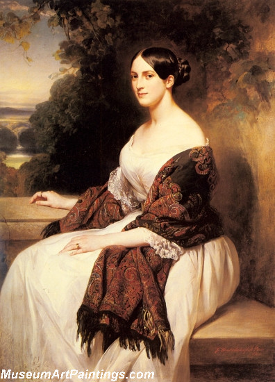 Classical Paintings Portrait of Madame Ackerman the wife of the Chief Finance Minister of King Louis Philippe