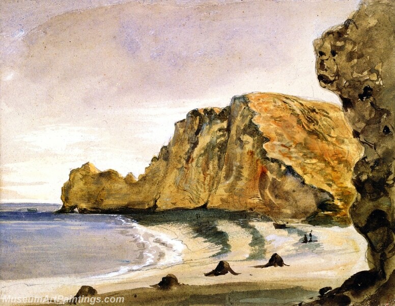 Cliffs at Etretat Painting