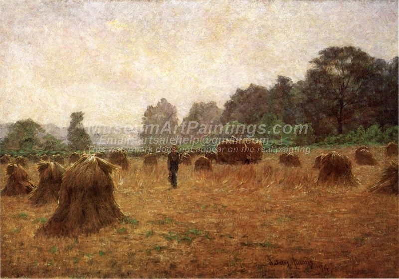 Countryside Oil Painting Wheat wain Afield