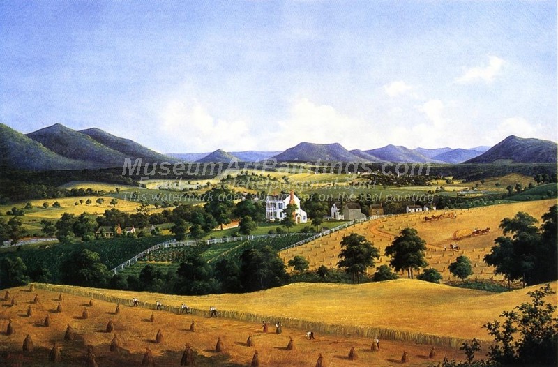Countryside Paintings Bellevue The Lewis Homestead Salem Virginia