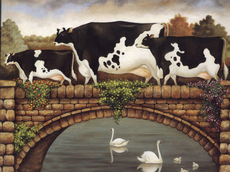 Cow Oil Paintings 001