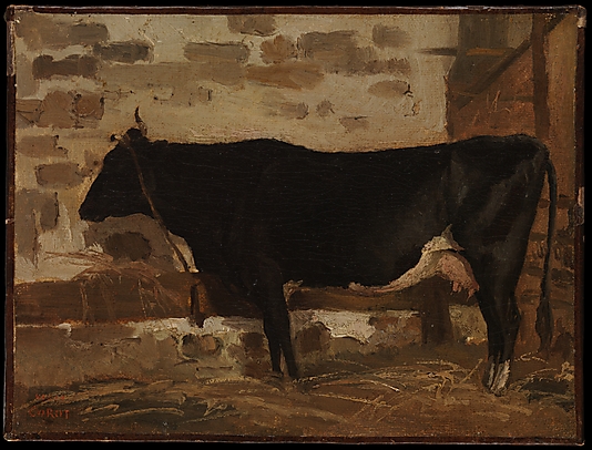 Cow in a Barn by Camille Corot