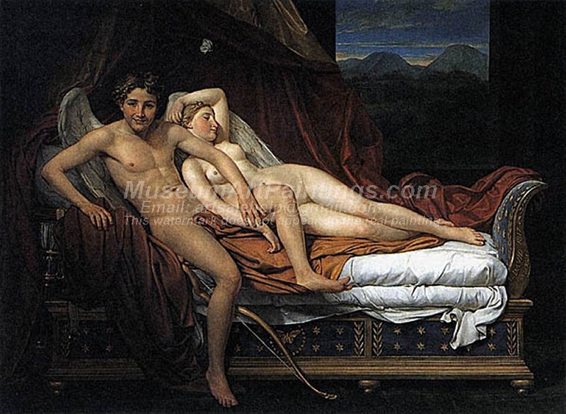 Cupid and Psyche Painting by Jacques Louis David