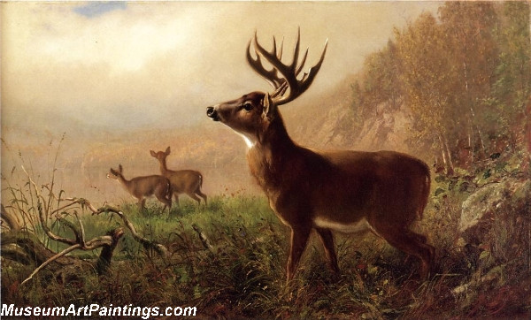 Deer Landscape Painting A Tempting Shot