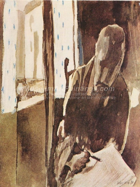 Der Zeichner am Fenster by Paul Klee