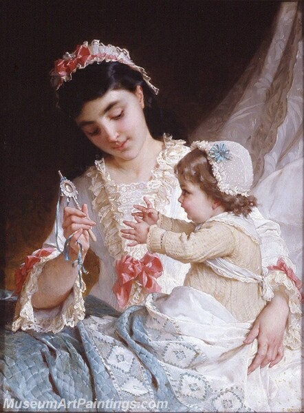 Distracting the Baby Painting