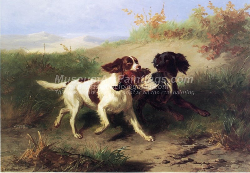 Dog Paintings Two Spaniels in a Landscape