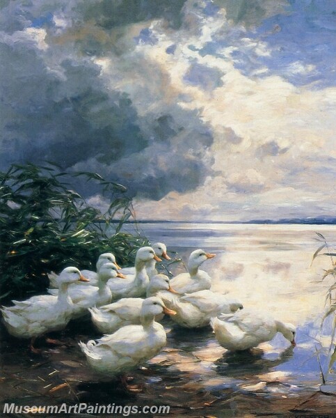 Ducks in the Morning Painting