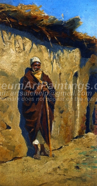Egyptian Figure by Ludwig Deutsch