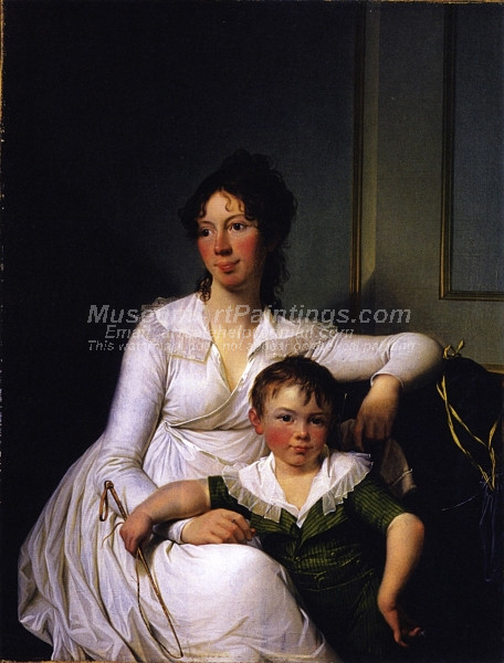Elisabeth Henriette Bruun de Neergaard with her Eldest Son