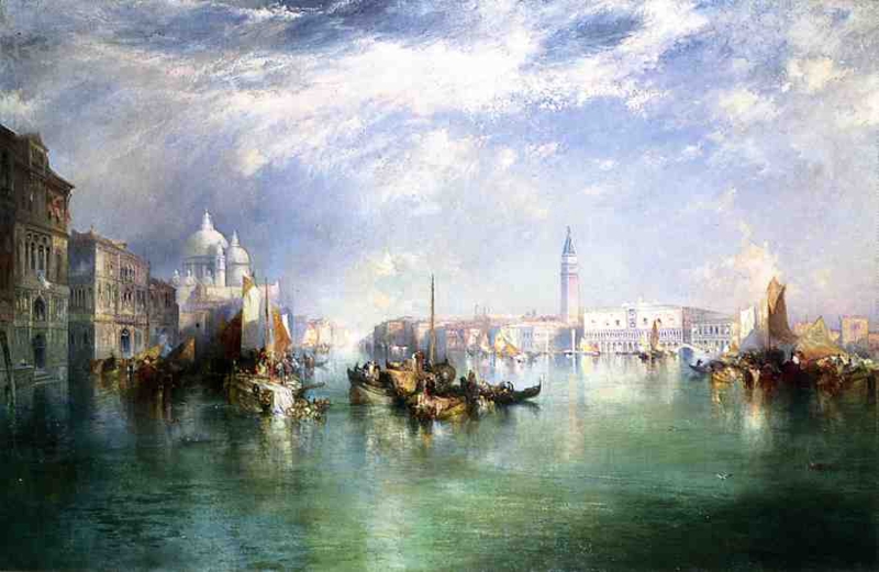 Entrance to the Grand Canal Venice by Thomas Moran