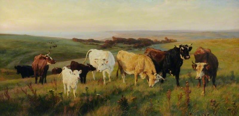 Evening Light by Henry William Banks Davis