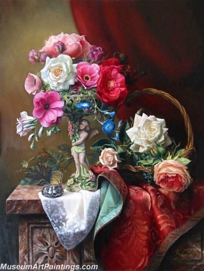 Famous Classical Flower Oil Paintings 008