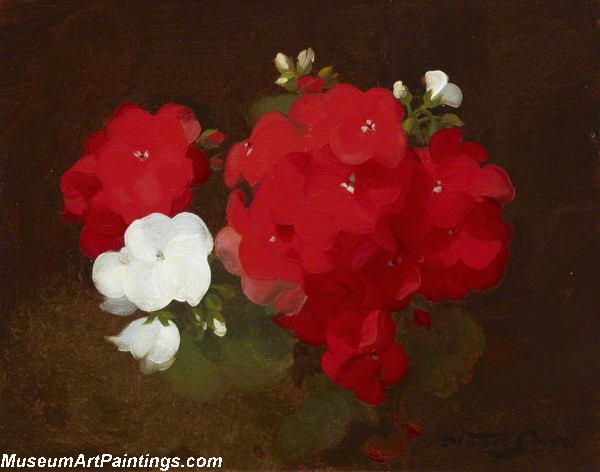 Famous Flower Paintings Geraniums