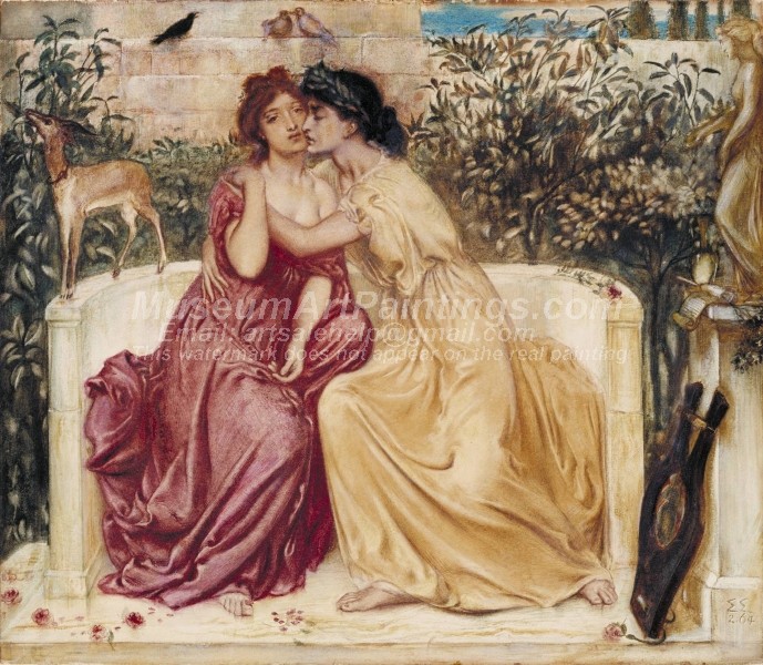 Famous Paintings Sappho and Erinna in a Garden at Mytilene