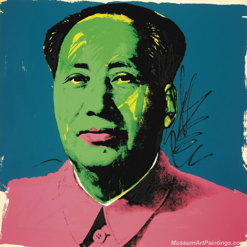 Famous Pop Art Paintings Mao Zedong Portrait by Andy Warhol PAP160