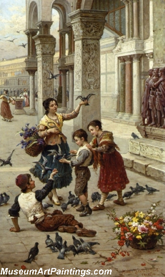 Feeding the Pigeons at Piazza St Marco Venice