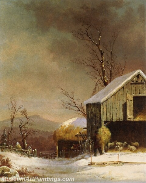 Feeding the Sheep Painting