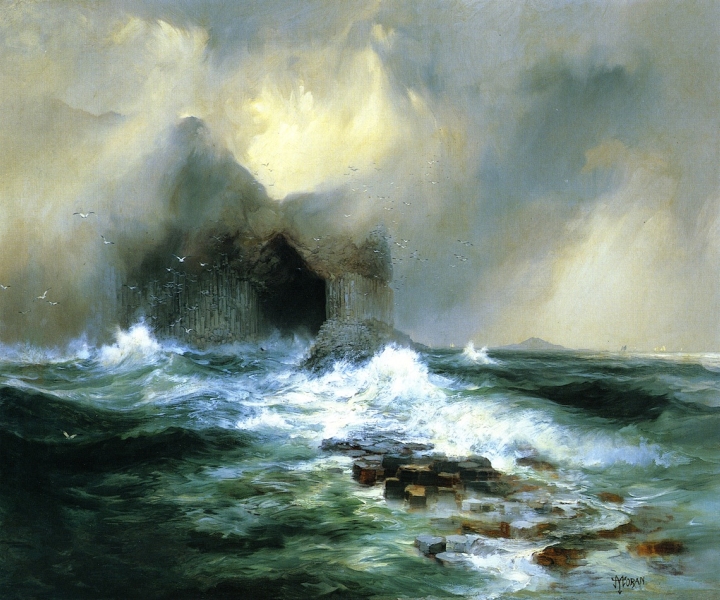 Fingals Cave Island of Staffa Scotland by Thomas Moran