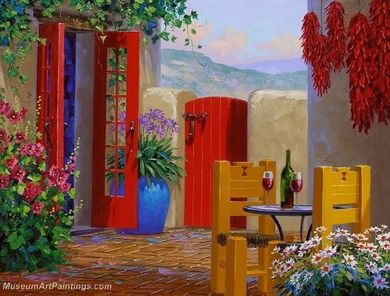 Flower Garden Oil Painting 002
