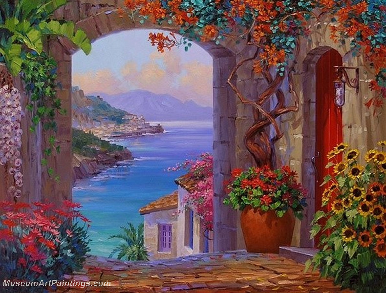 Flower Garden Oil Painting 003