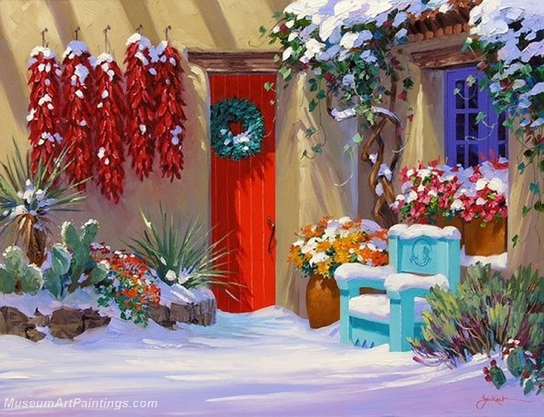 Flower Garden Oil Painting 004