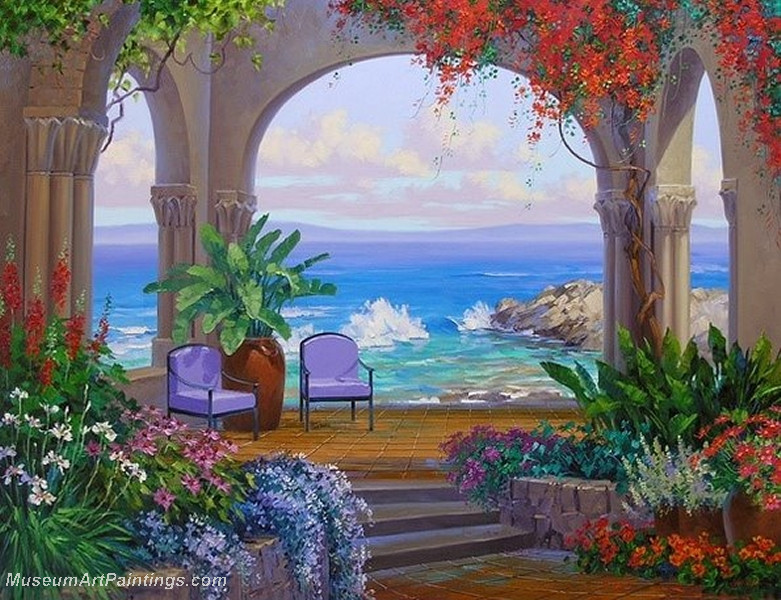 Flower Garden Oil Painting 005