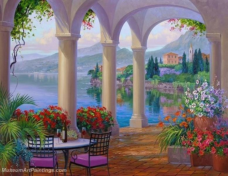 Flower Garden Oil Painting 007
