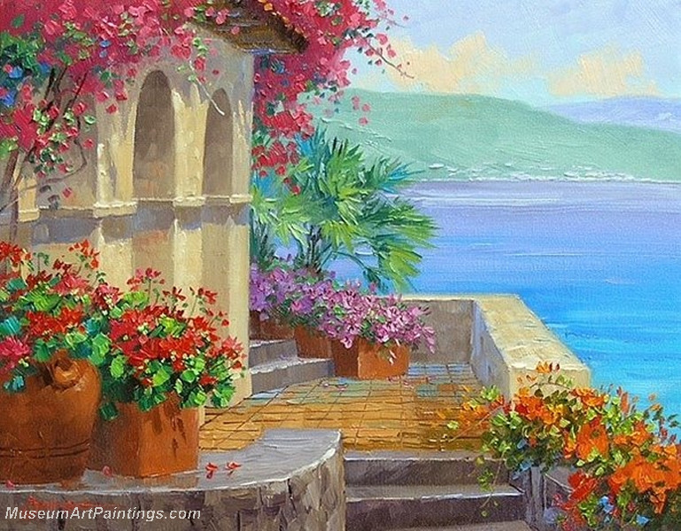 Flower Garden Oil Painting 008