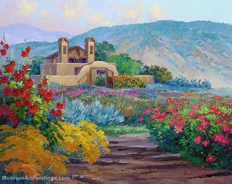 Flower Garden Oil Painting 012