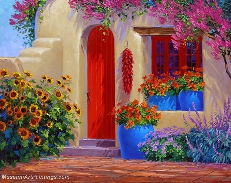 Flower Garden Oil Painting 013
