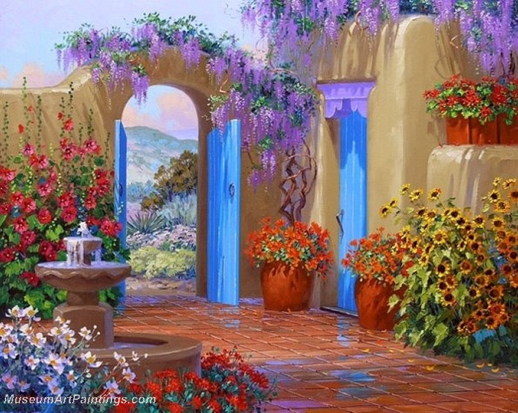 Flower Garden Oil Painting 014