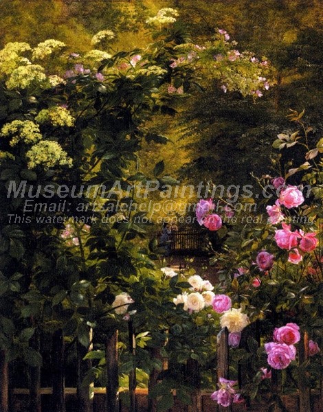 Flower Garden Oil Paintings The Rose Garden