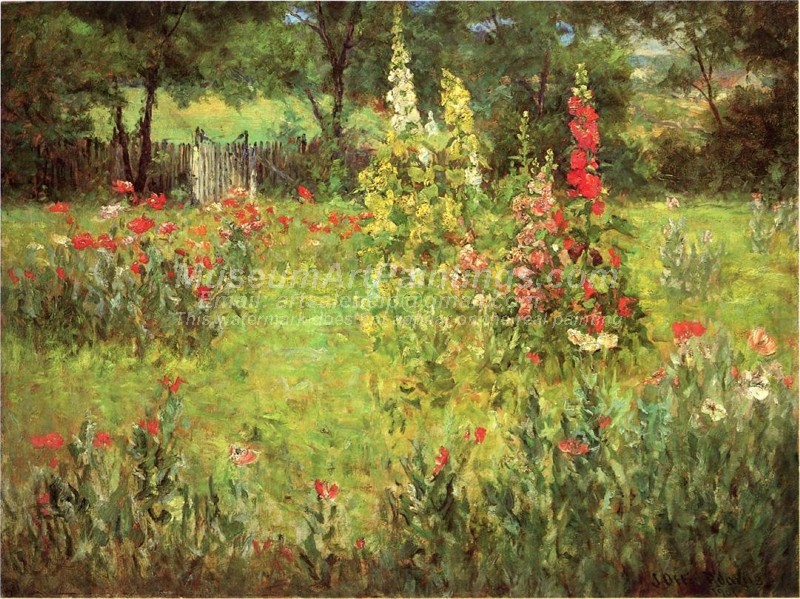 Flower Garden Paintings Hollyhocks and Poppies The Hermitage