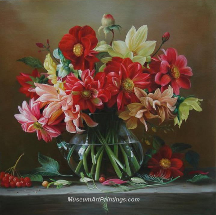 Flower Oil Painting A Vase of Flowers