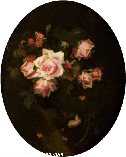 Flower Oil Painting Roses La France