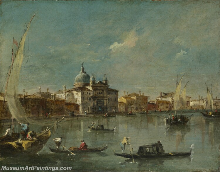 Francesco Guardi Venice The Giudecca with the Zitelle Painting