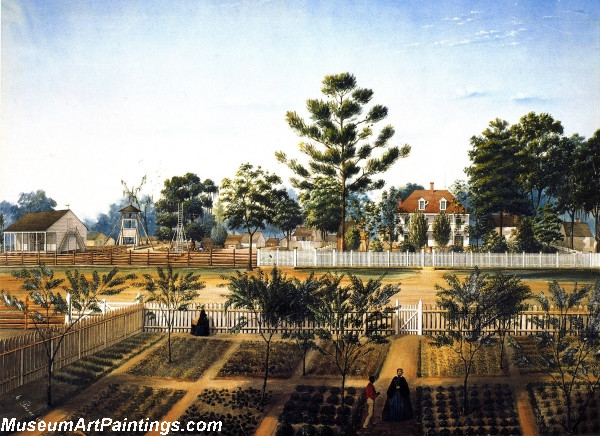 Garden Painting Bois de Fleche by Marie Adrien Persac