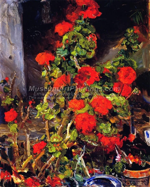 Geraniums by Joseph Kleitsch