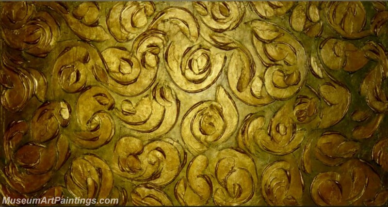 Golden Modern Abstract Art Painting MAA13